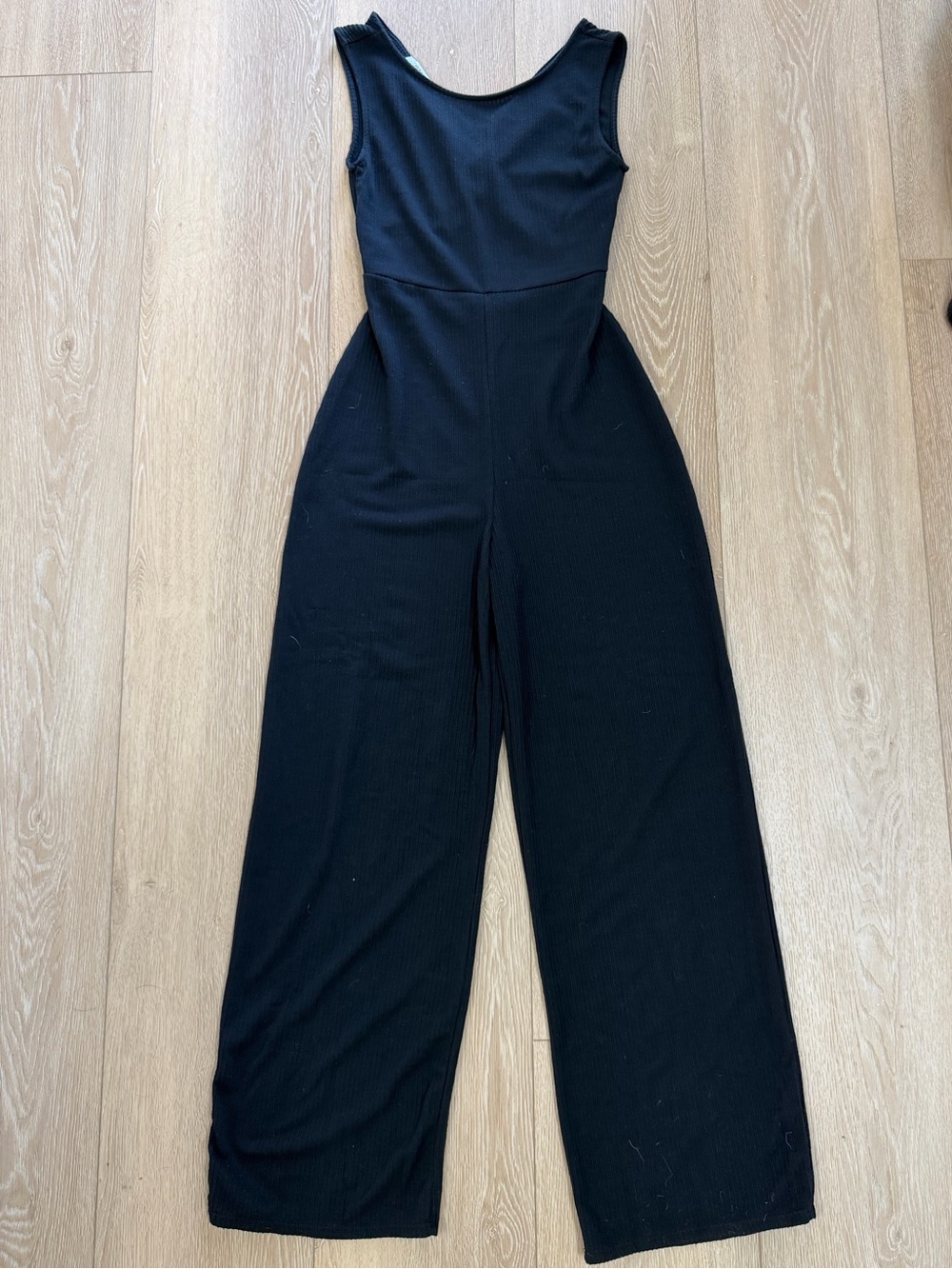 Classic Black Sleeveless Wide-Leg Jumpsuit